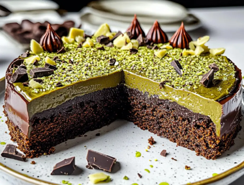 Chocolate & Green Mousse Cake