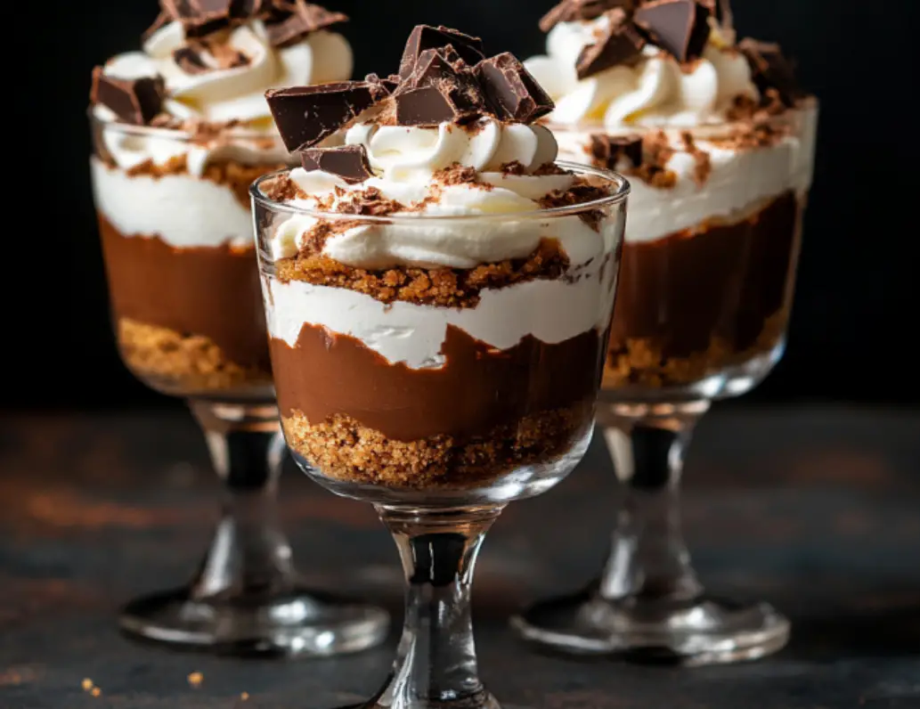 Layered Chocolate Cheesecake Parfaits