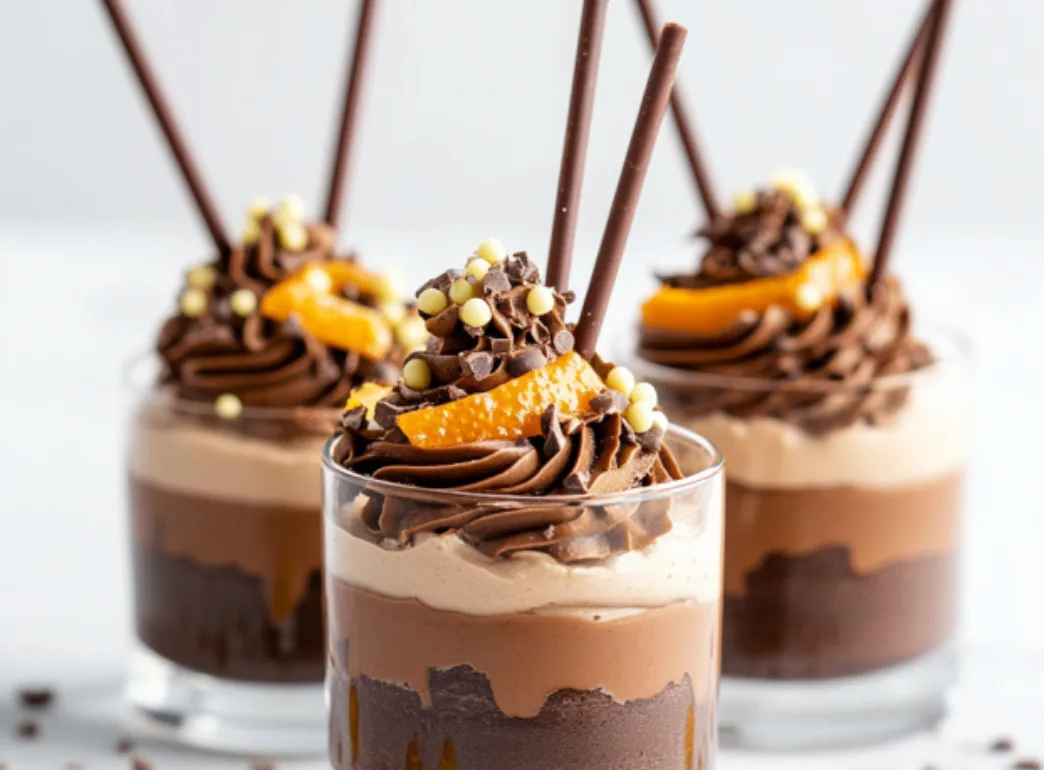 Triple Chocolate Mousse Cups