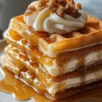 Layered Maple Cream Waffles
