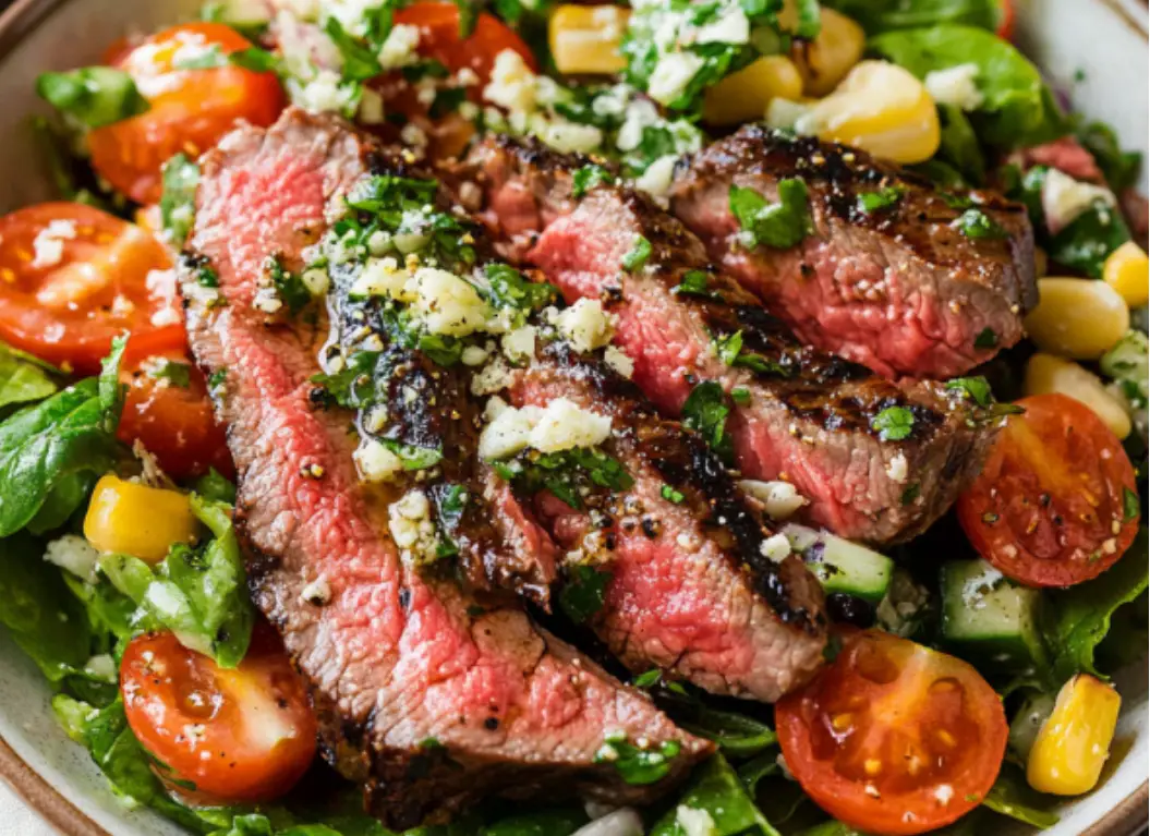 Grilled Steak Salad with Corn and Cherry Tomatoes