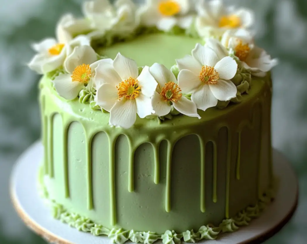 Matcha Birthday Cake