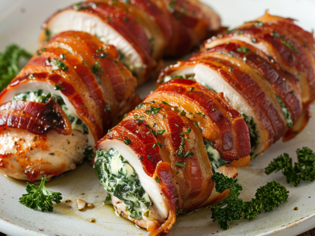Bacon-Wrapped Stuffed Chicken Breasts