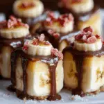 Chocolate Banana Bites with Strawberry Crumble