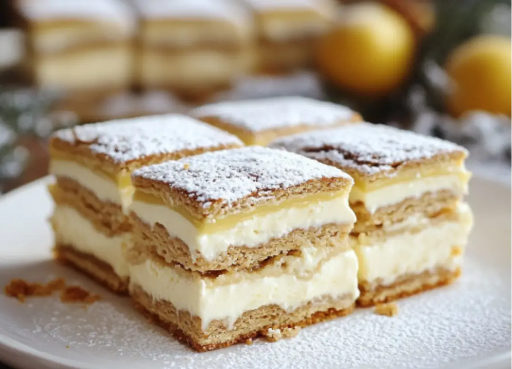 Layered Vanilla Cream Dessert Bars