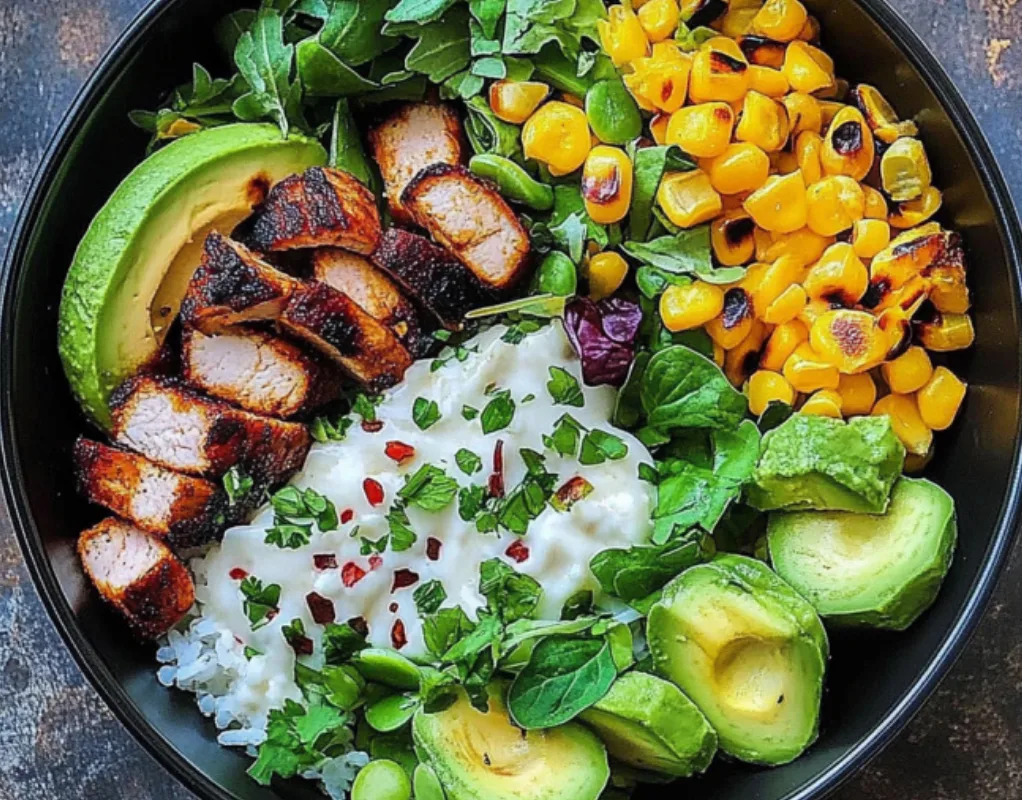 Chicken Bowl with Avocado & Corn