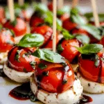 Caprese Salad Skewers with Balsamic Glaze