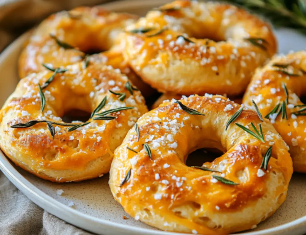 Rosemary and Sea Salt Cheese Bagels