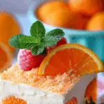 Mandarin Orange Cream Cake with Strawberries