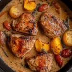 Peach and Thyme BEEF Chops Skillet