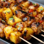 Hawaiian Chicken Pineapple Skewers