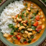 Tomato Cashew Rice (Vegetarian Version)
