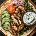 Grilled Chicken Gyro Wrap with Tzatziki Sauce