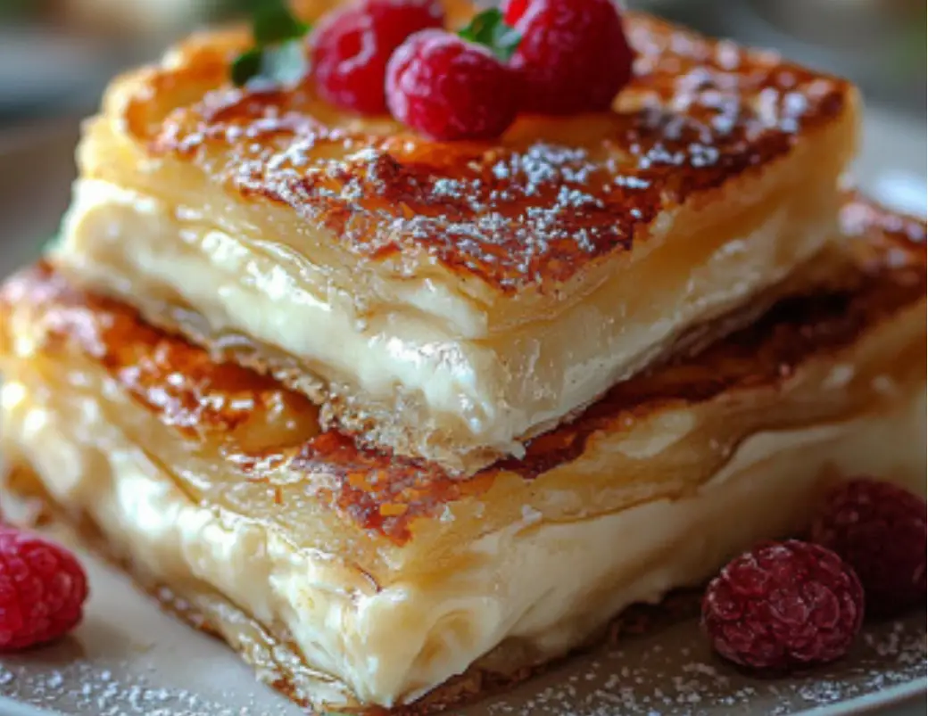 Vanilla Custard Mille-Feuille Squares