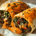 Spicy Beef and Cheese Burritos