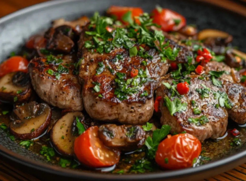 Garlic Herb Lamb Chops with Cherry Tomatoes