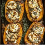 Stuffed Roasted Butternut Squash with Goat Cheese