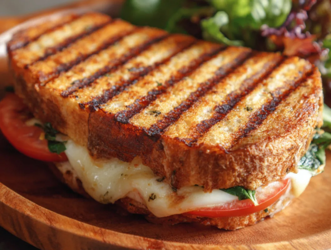 Grilled Caprese Panini with Tomato