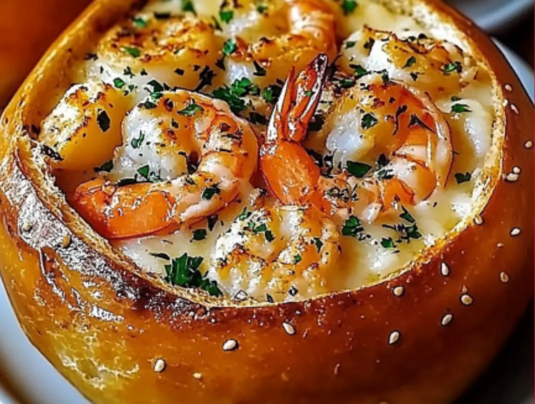 Stuffed Seafood Bread Bowl