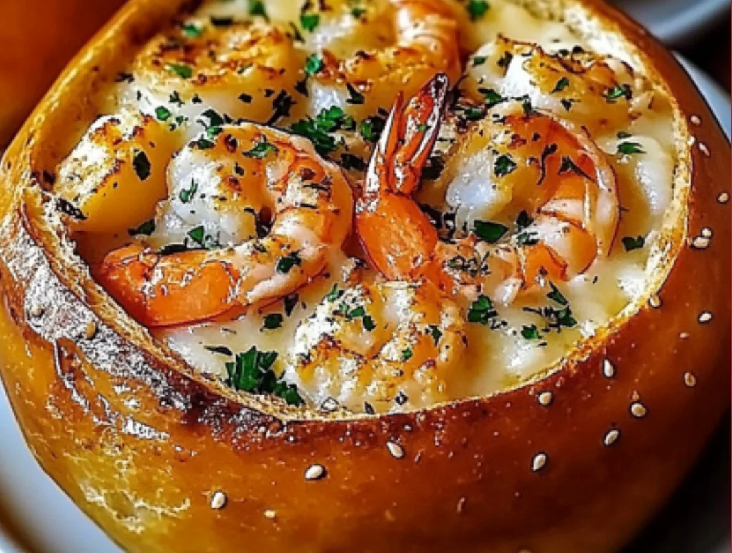 Stuffed Seafood Bread Bowl