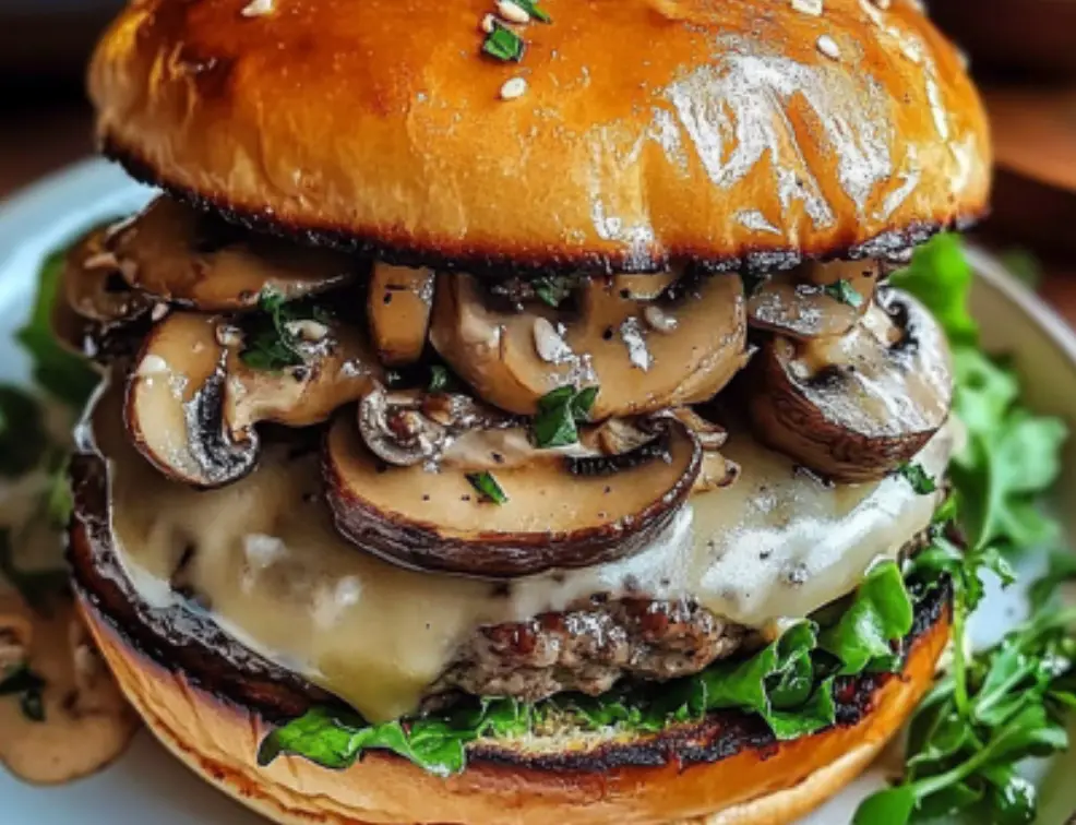 Mushroom Swiss Burger