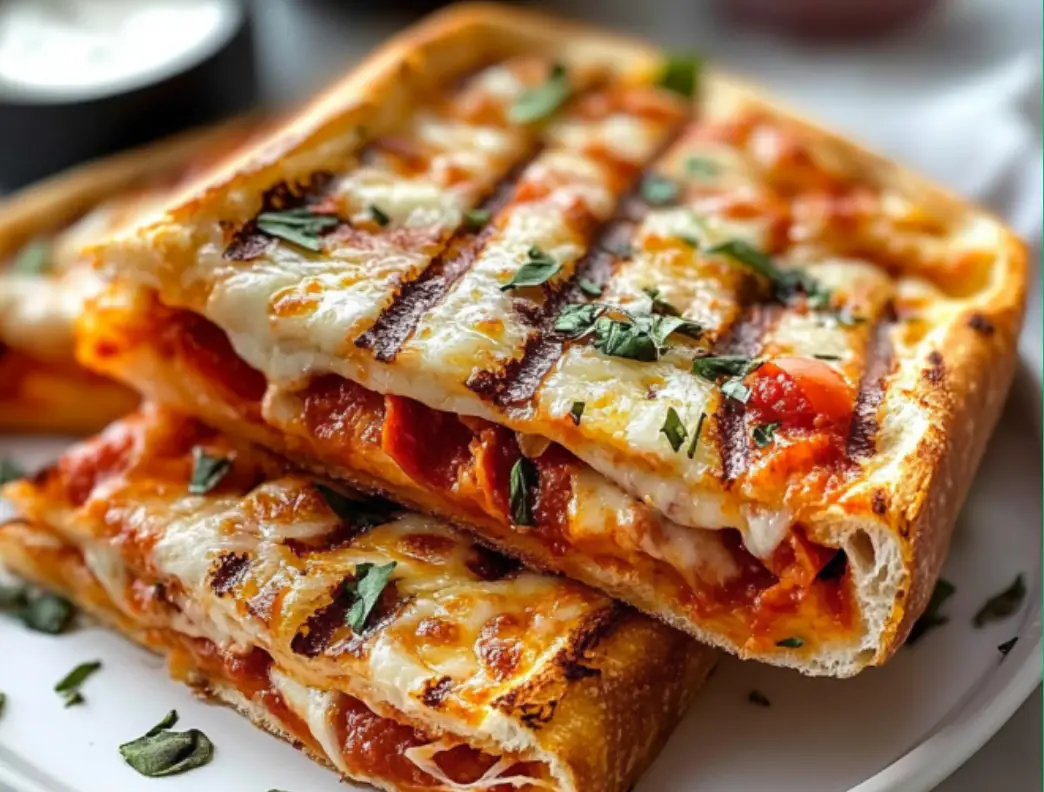 Grilled Pepperoni Pizza Sandwiches
