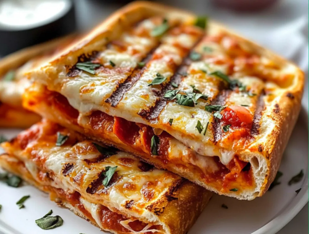 Grilled Pepperoni Pizza Sandwiches