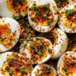 Chili Garlic Deviled Eggs