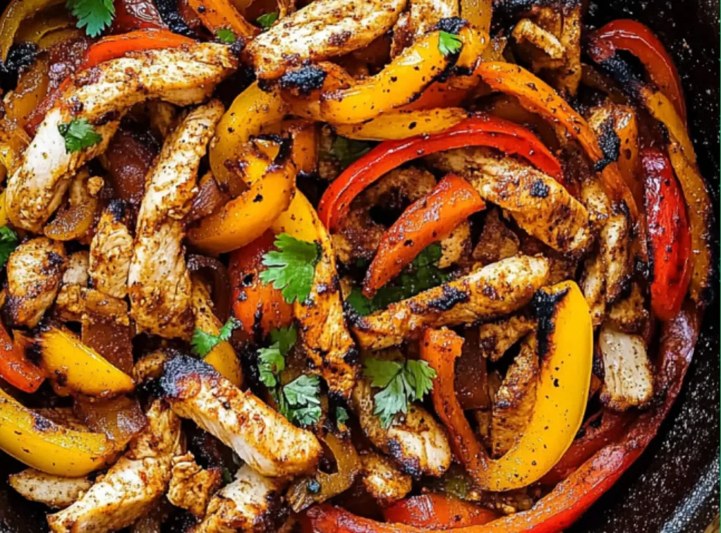 Skillet Chicken Fajitas with Bell Peppers