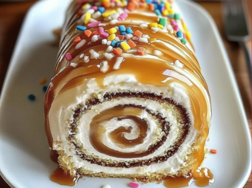 Caramel Cream Cake Roll
