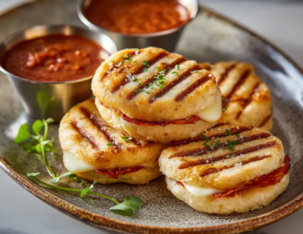 Mini Grilled Mozzarella and Pepperoni