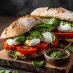 Grilled Eggplant and Pesto Panini with Sun-Dried Tomatoes