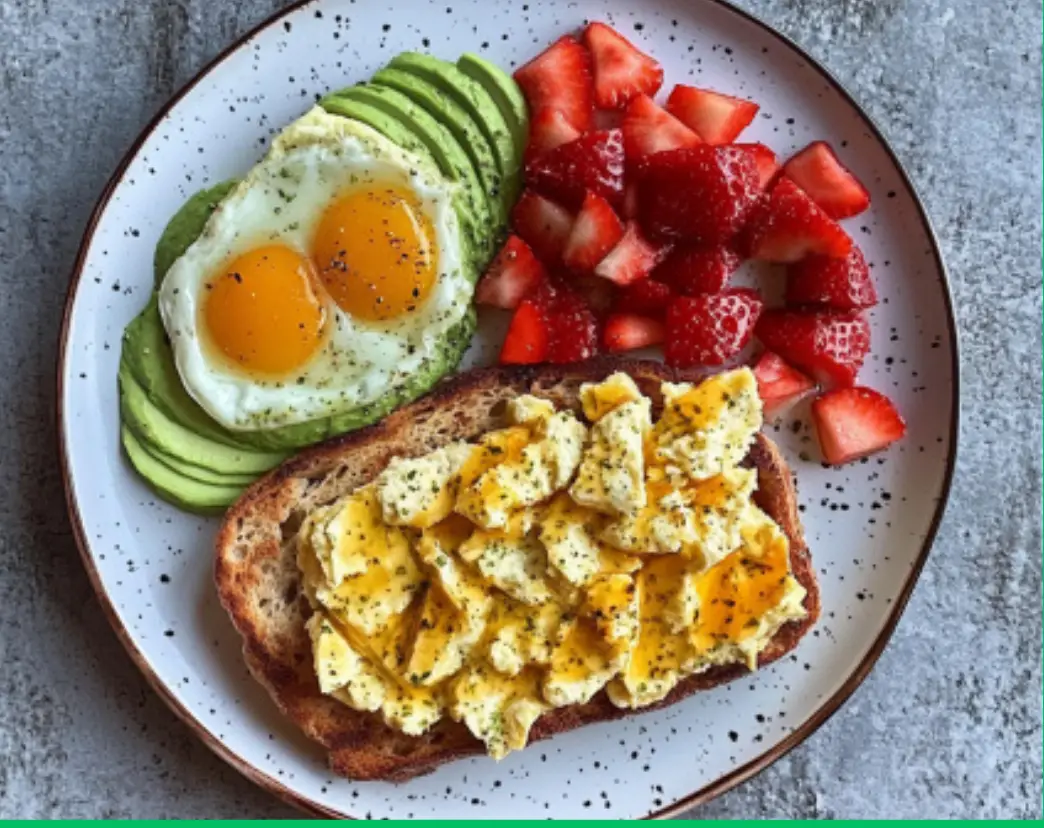 Healthy Avocado Toast Plate