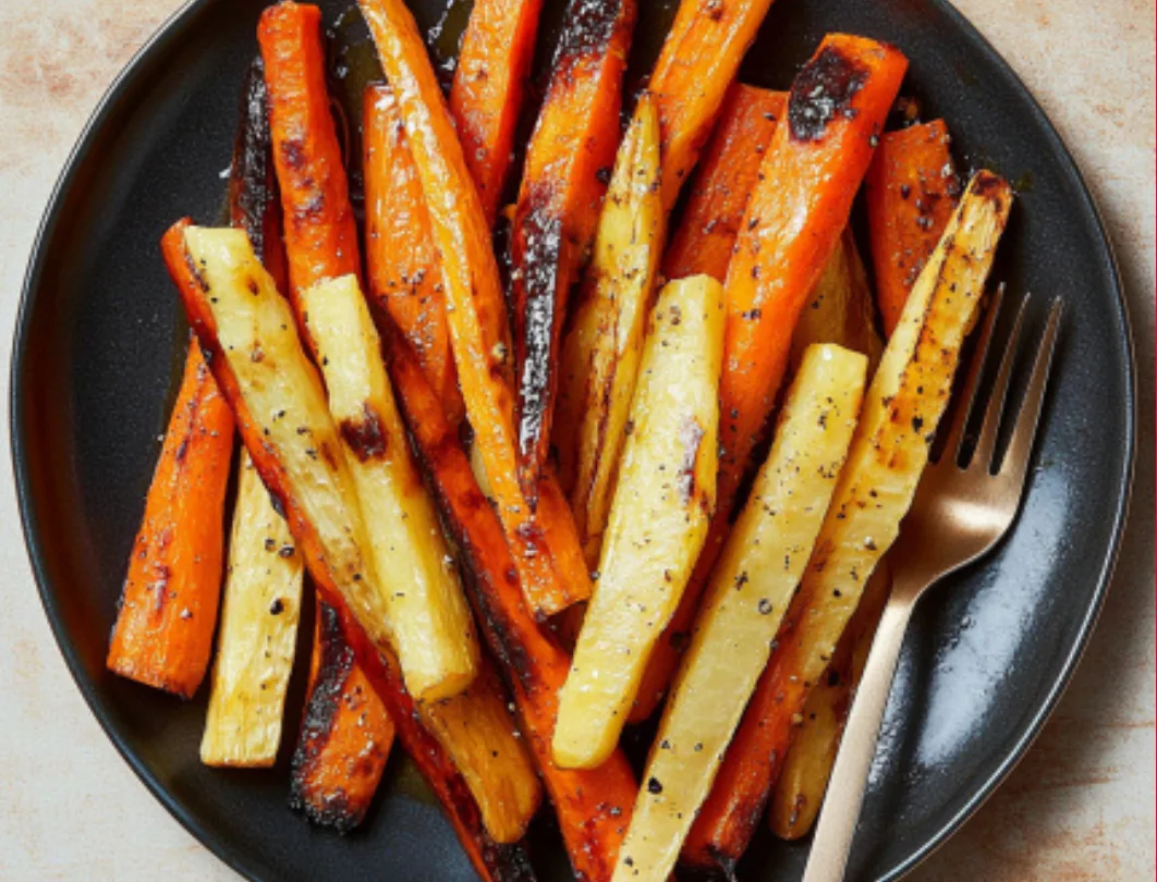 Roasted Carrots and Parsnips with Honey