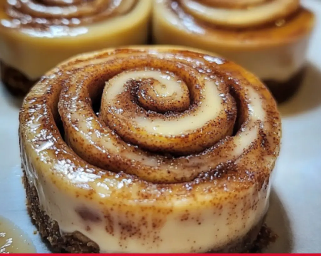 Mini Cinnamon Roll Cheesecakes