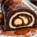 Chocolate Caramel Swiss Roll