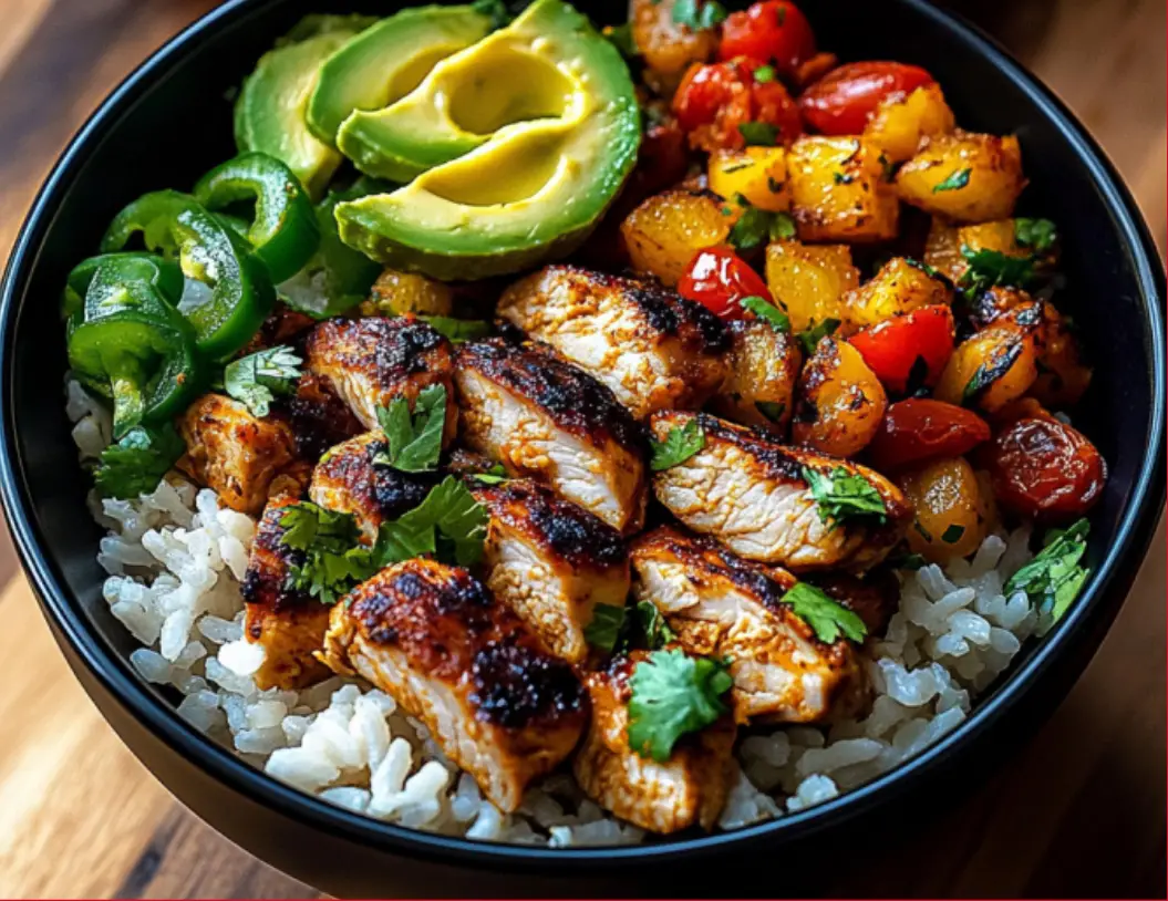 Honey Chipotle Chicken Rice Bowl