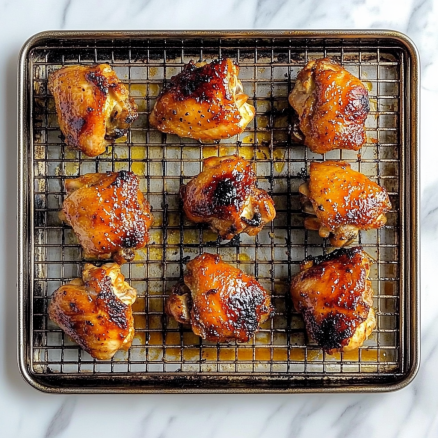 Sticky Honey Baked Chicken Thighs
