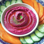 Beet Hummus with Fresh Veggies