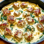 Garlic Butter Pork Bites with Parmesan Pasta