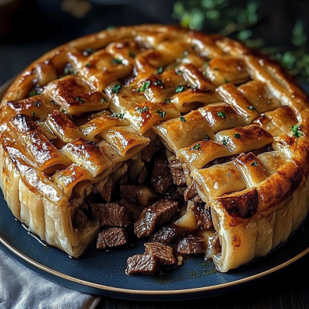 Classic Beef and Puff Pastry Pie