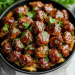 Sticky Glazed Meatballs