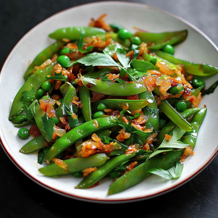 Sautéed Sugar Snap Peas with Garlic