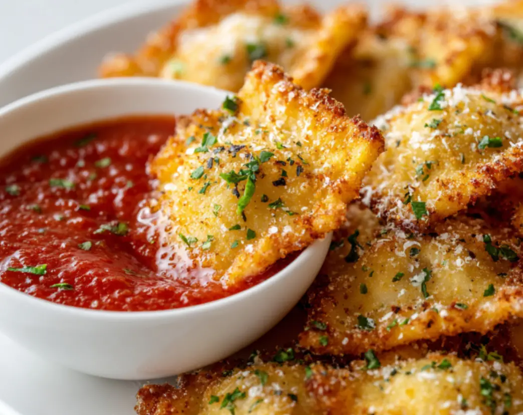Crispy Fried Ravioli with Marinara Dip