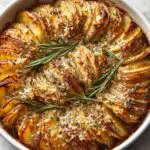 Crispy Garlic Parmesan Hasselback Potatoes