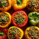 Stuffed Bell Peppers with Spiced Lentils