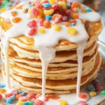Fruity Pebble Pancakes