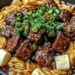 Braised Beef with Cheesy Noodles
