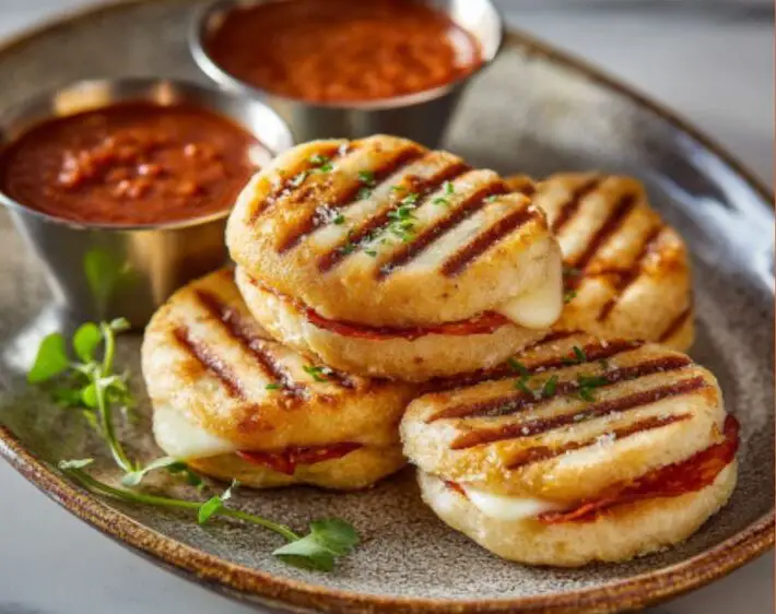 Mini Grilled Mozzarella and Pepperoni