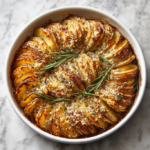 Crispy Garlic Parmesan Hasselback Potatoes